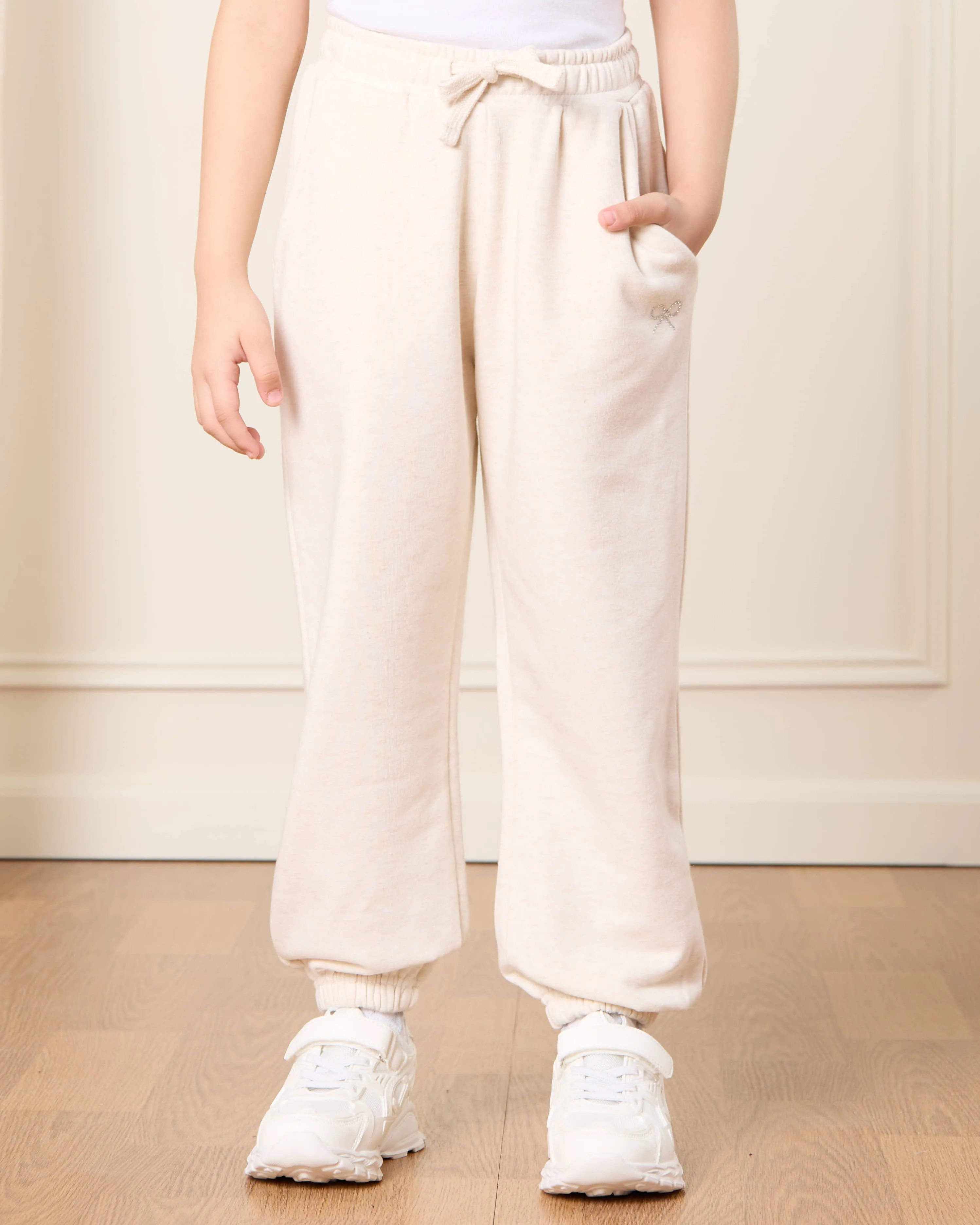 Girls Ecru Basic Active Pants sold by Redtag