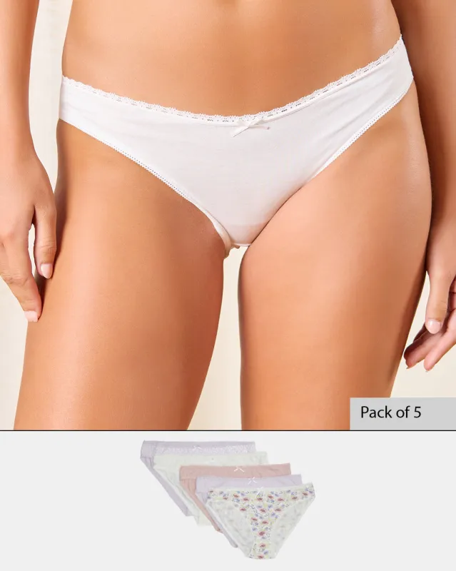 Women Assorted Bikini Brief Set (Pack of 5) sold by Redtag