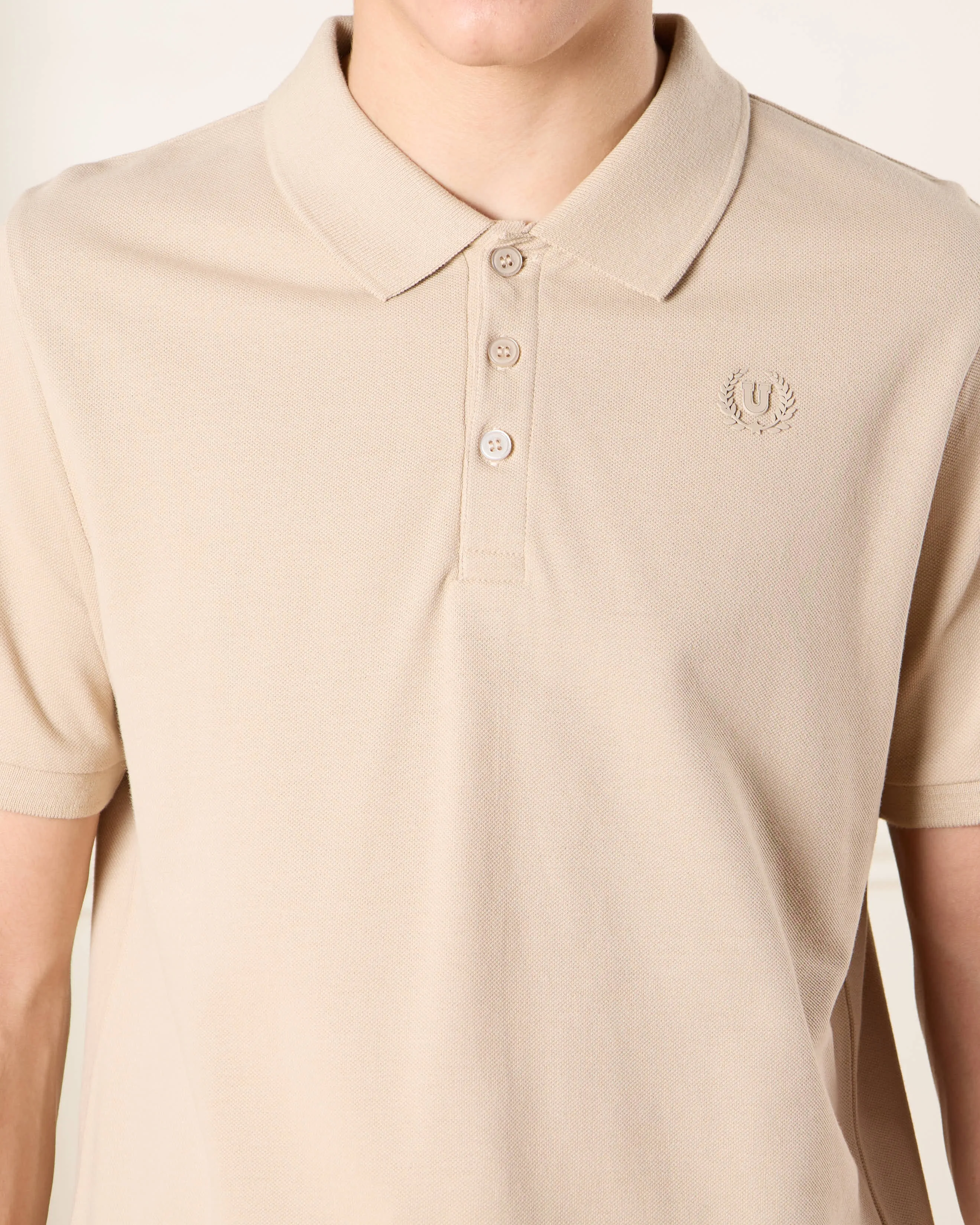 Senior Boys Beige and Charcoal Solid Polo Shirt (Set of 2) sold by Redtag product image thumbnail 5