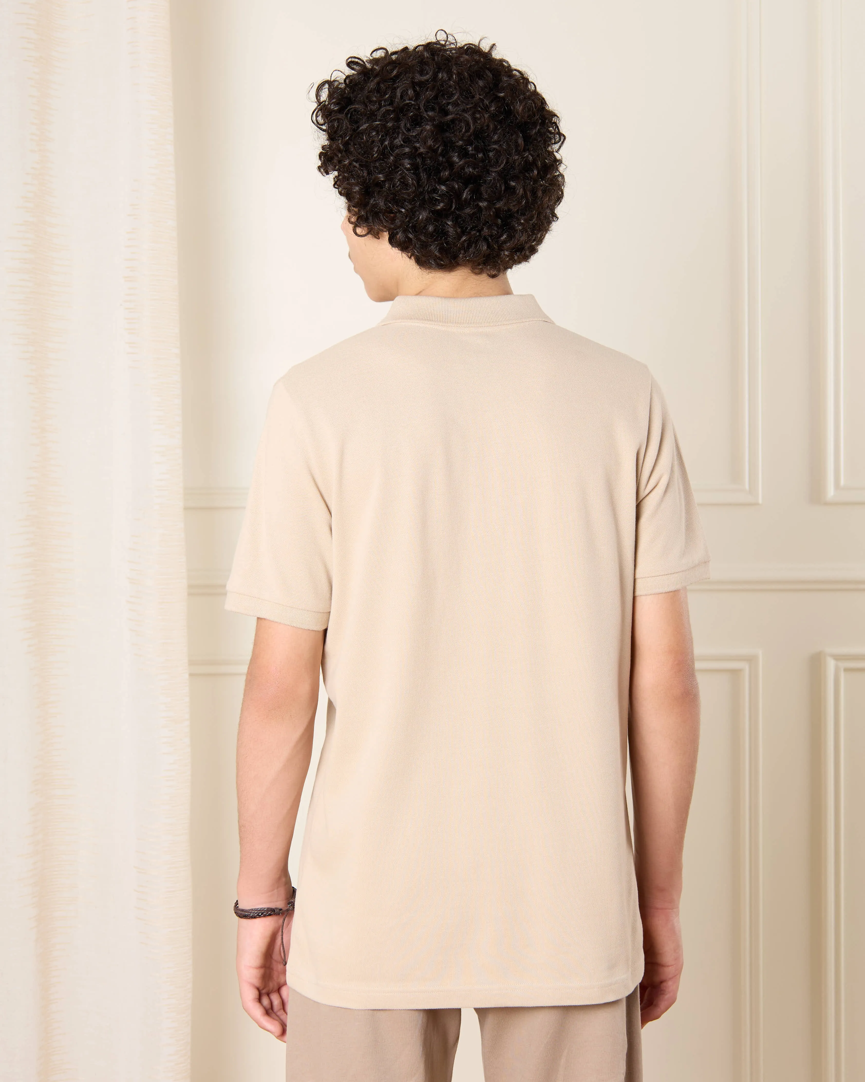 Senior Boys Beige and Charcoal Solid Polo Shirt (Set of 2) sold by Redtag product image thumbnail 4