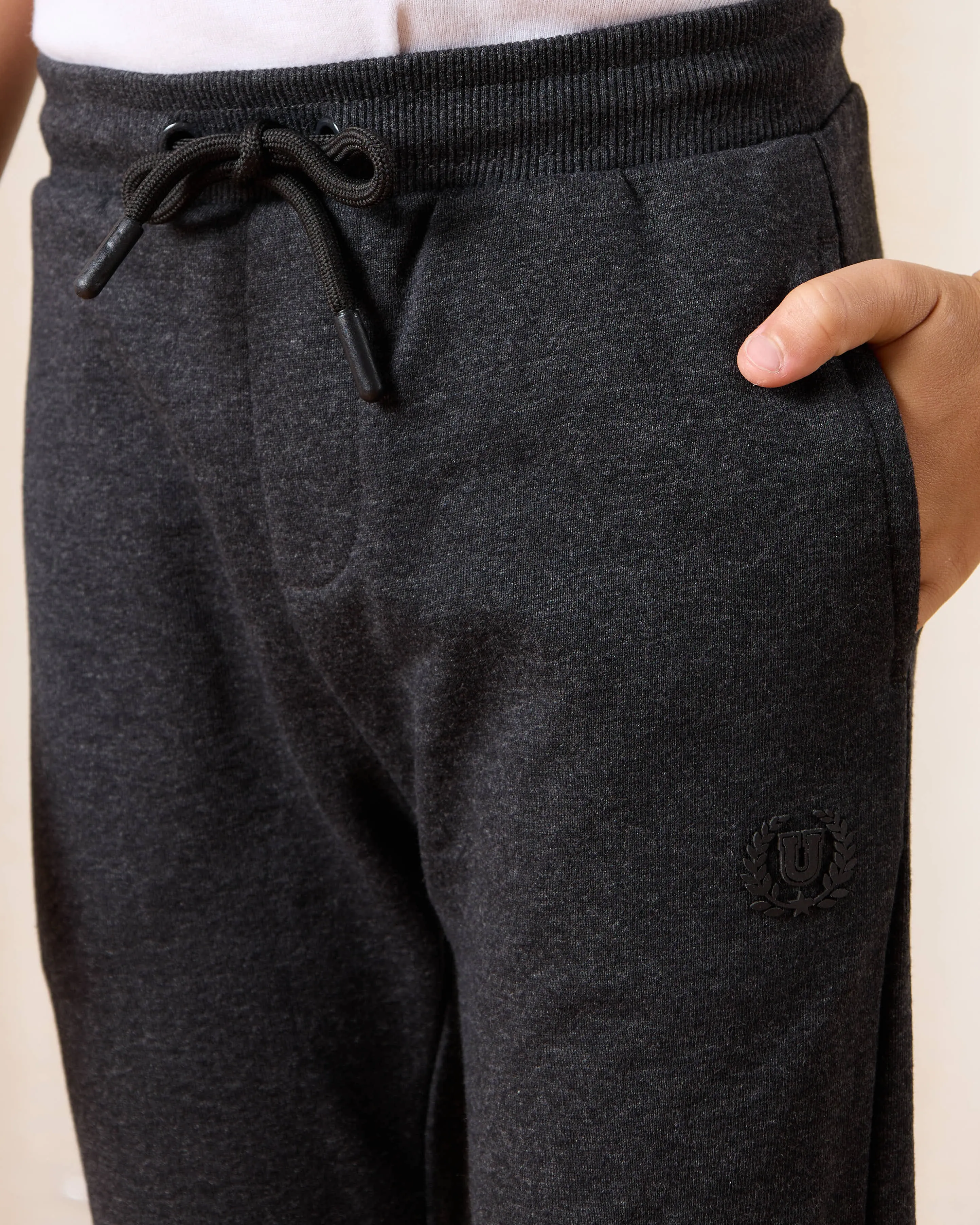 Boys Beige And Charcoal Active Pants (Pack of 2) sold by Redtag product image thumbnail 5