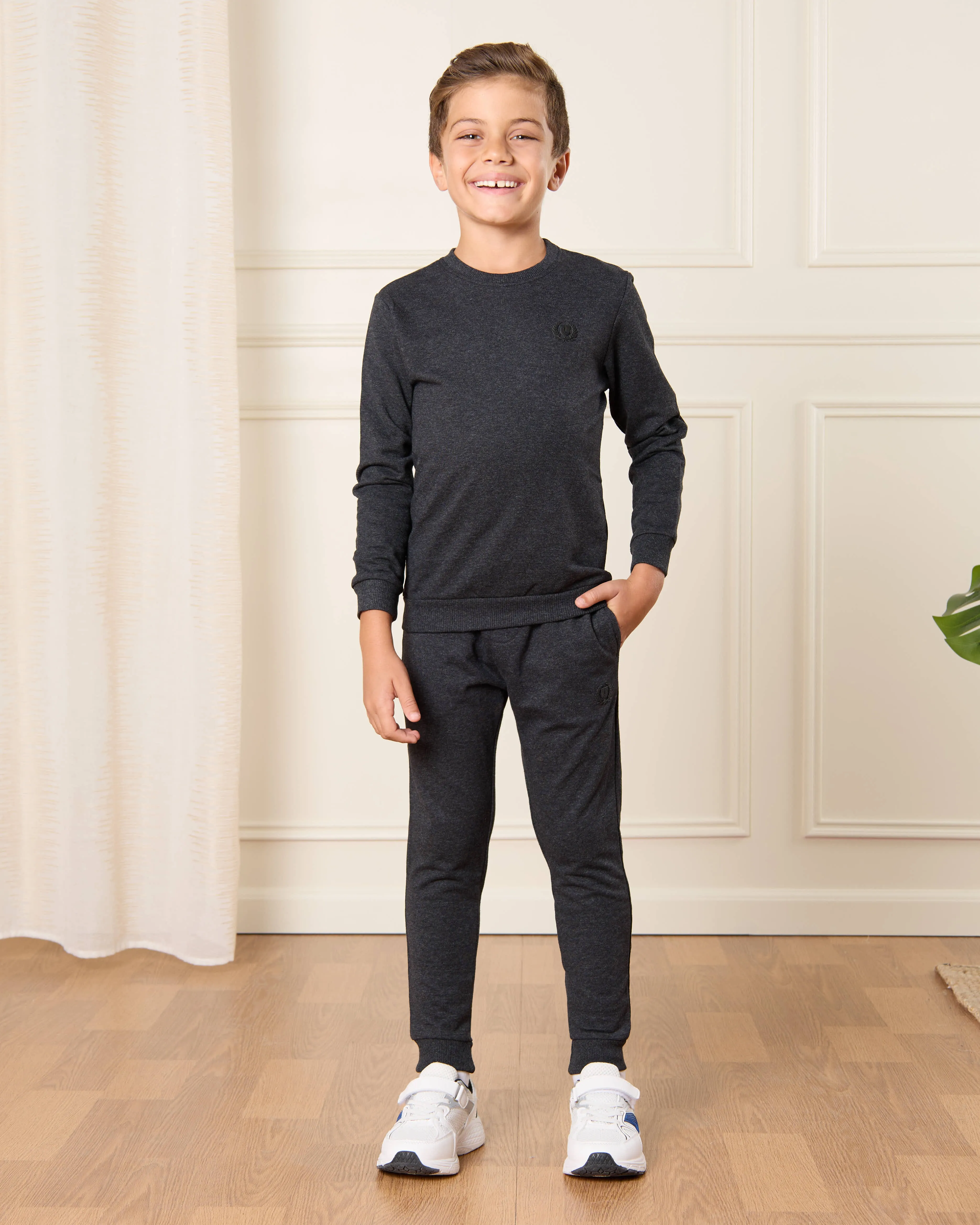 Boys Beige And Charcoal Active Pants (Pack of 2) sold by Redtag product image thumbnail 3