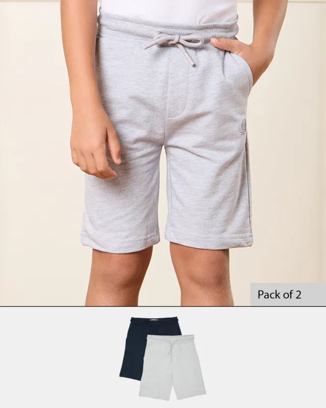 Boys Grey And Navy Active Shorts (Pack of 2) sold by Redtag