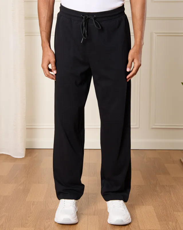 Men Black Solid Pyjama Bottom sold by Redtag