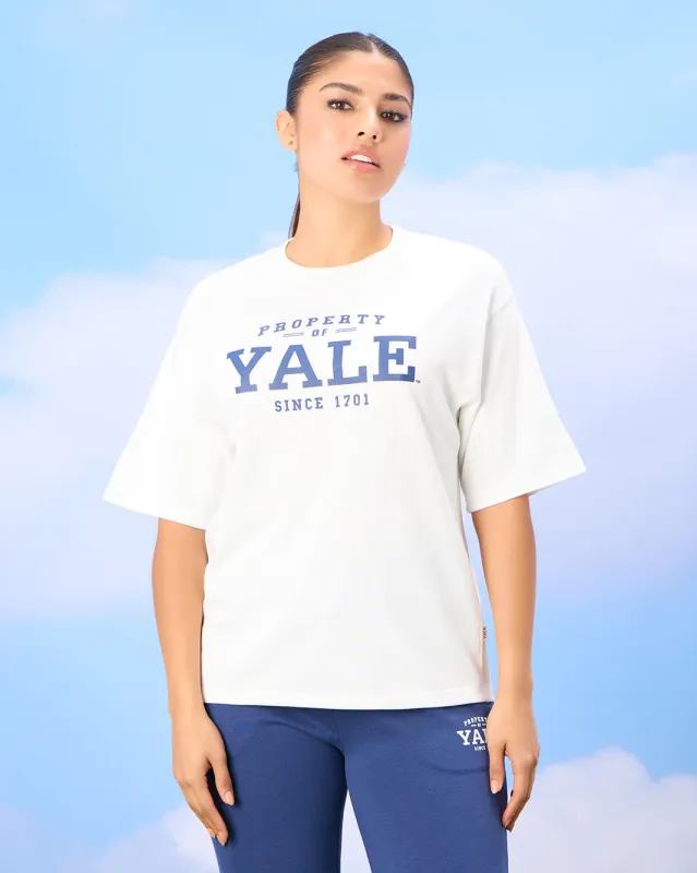 Women Ivory Yale University Crop Oversize Active Shirt sold by Redtag