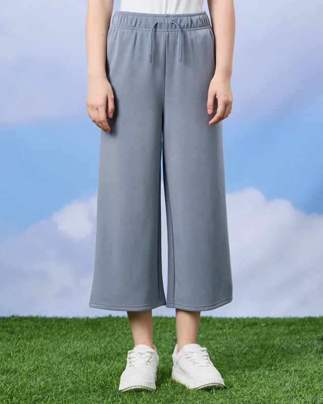 Senior Girls Grey Wide leg Scuba Pants sold by Redtag