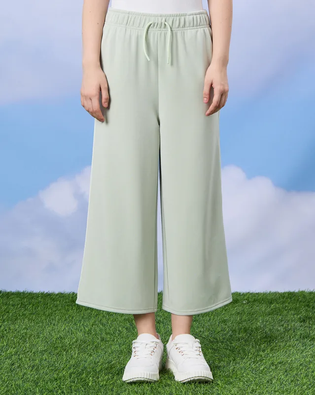Senior Girls Green Wide leg Scuba Pants sold by Redtag