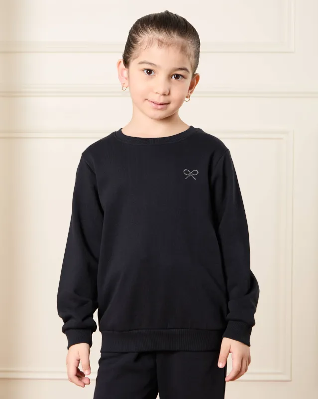 Girls Black Sweatshirt Set (Pack of 2) sold by Redtag