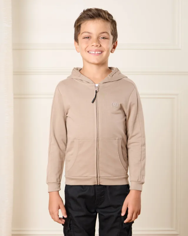 Boys Beige Hooded Sweatshirt sold by Redtag
