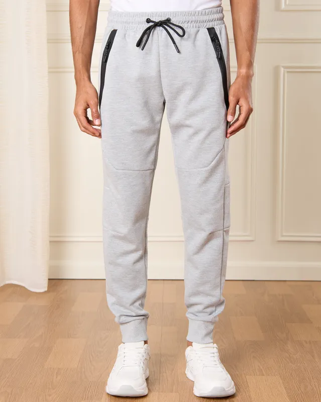 Men Grey Embellished Track Pants sold by Redtag