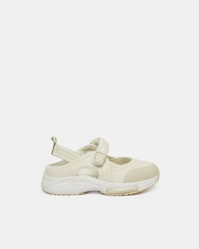 Girls Beige Velcro Open Trainer sold by Redtag