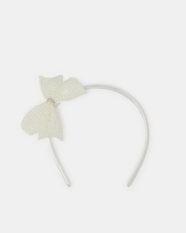 Women Silver Bow Headband sold by Redtag