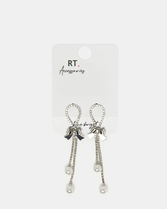 Women Silver Embellished Earrings sold by Redtag