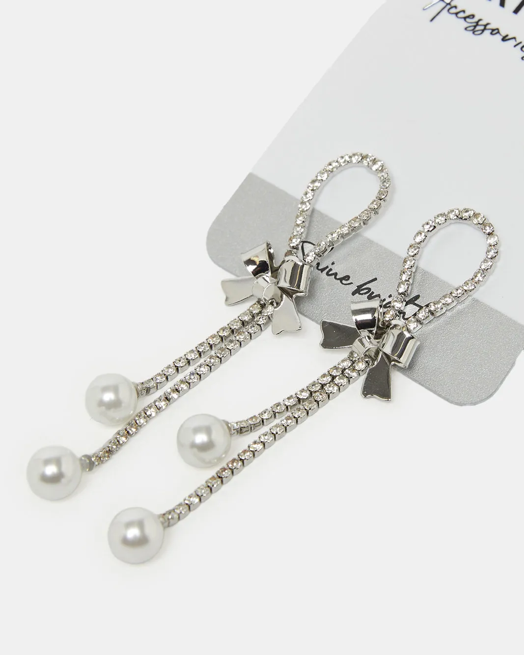 Women Silver Embellished Earrings sold by Redtag product image thumbnail 3
