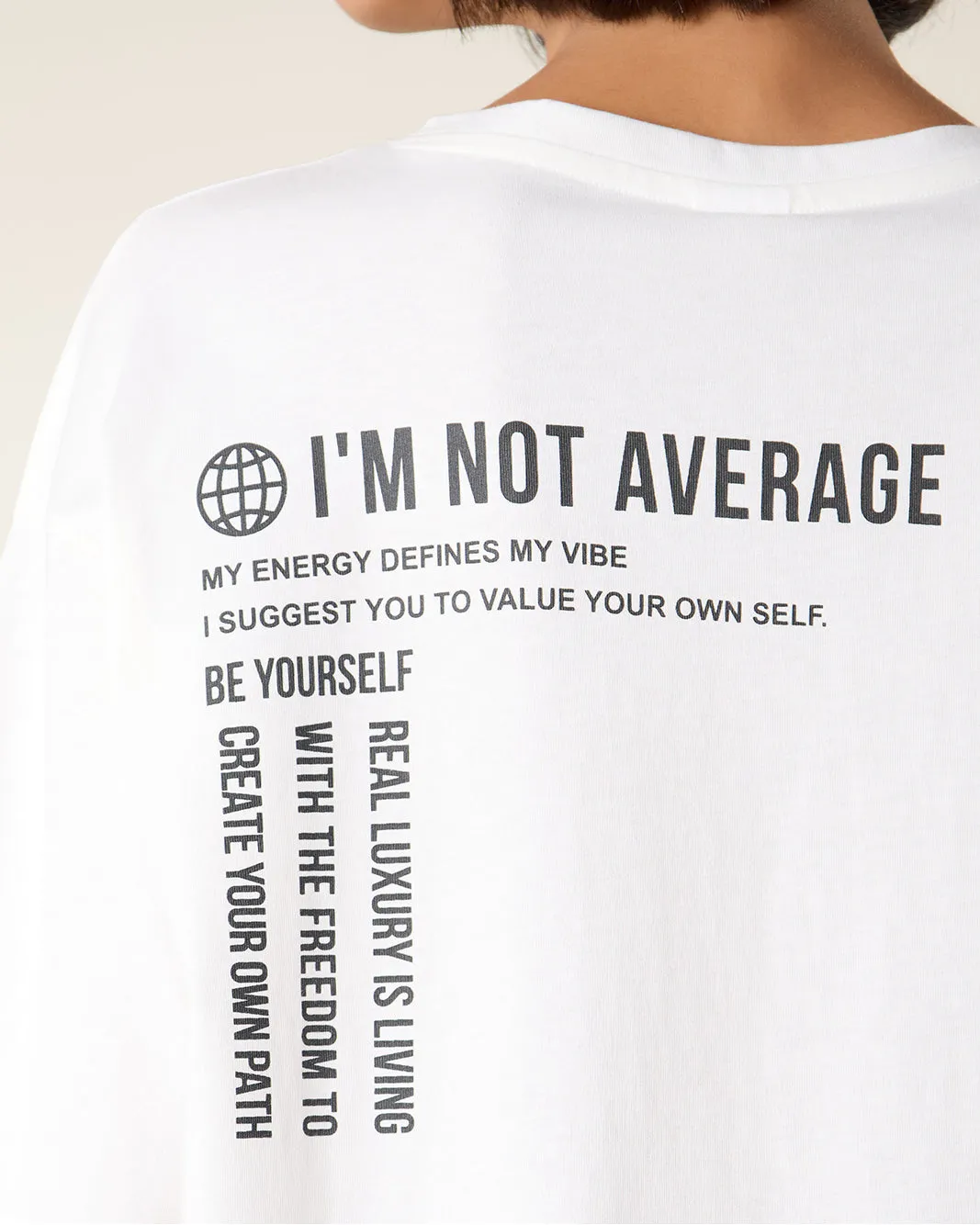 Women White Print Oversized T-Shirt sold by Redtag product image thumbnail 4