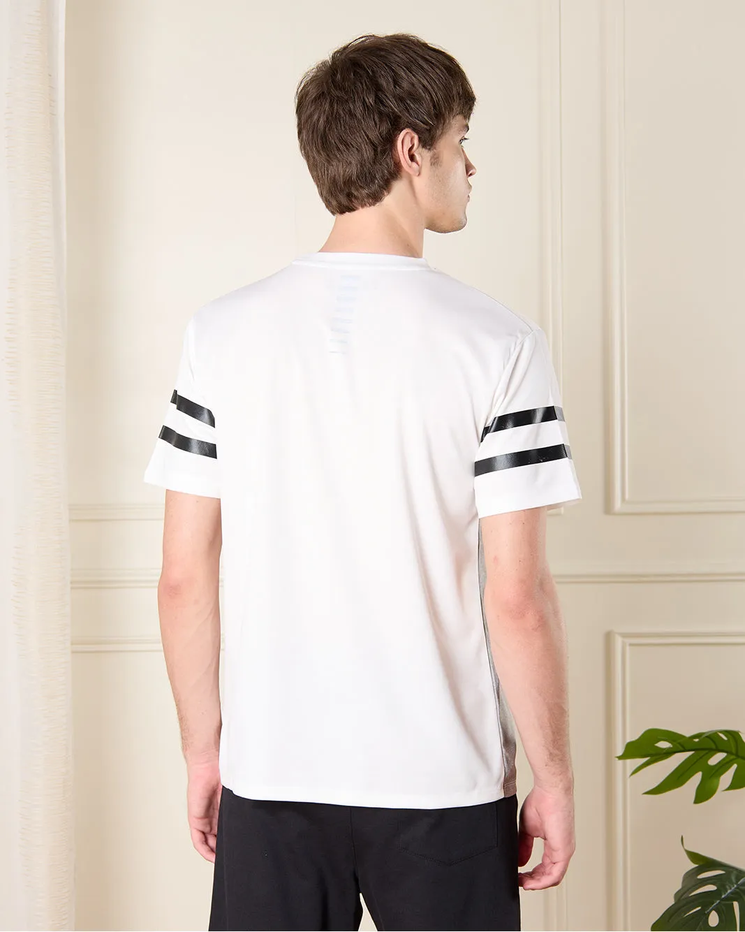 Men White And Grey Active T-Shirt sold by Redtag product image thumbnail 3