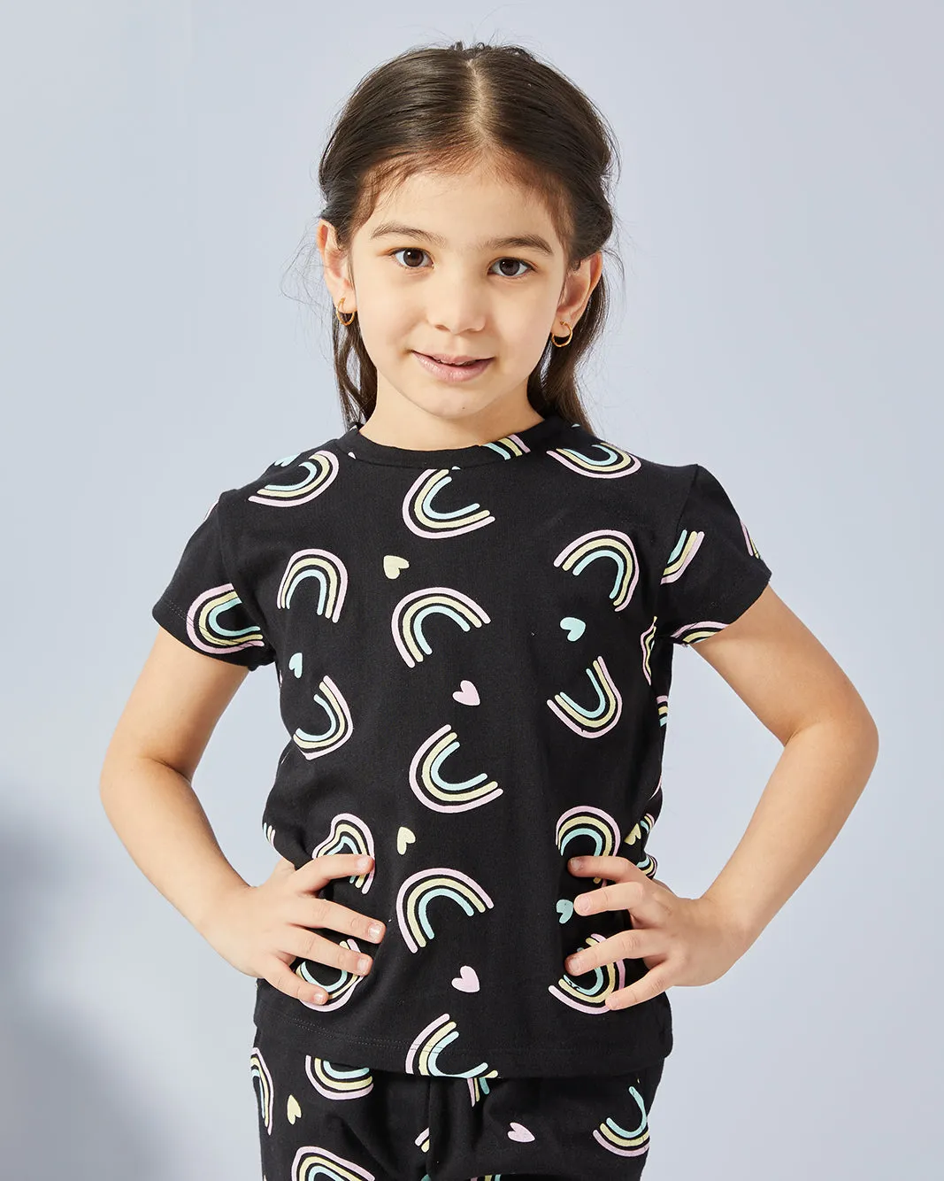 Girls Black Print Pyjama Set (2 Piece) sold by Redtag product image thumbnail 2