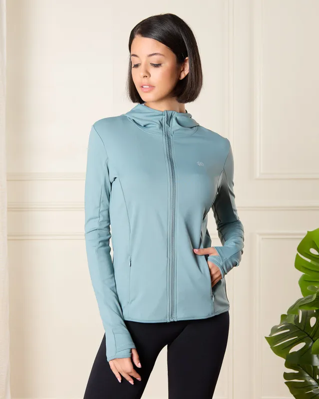 Women Green Plain Performance Active Sweatshirt sold by Redtag