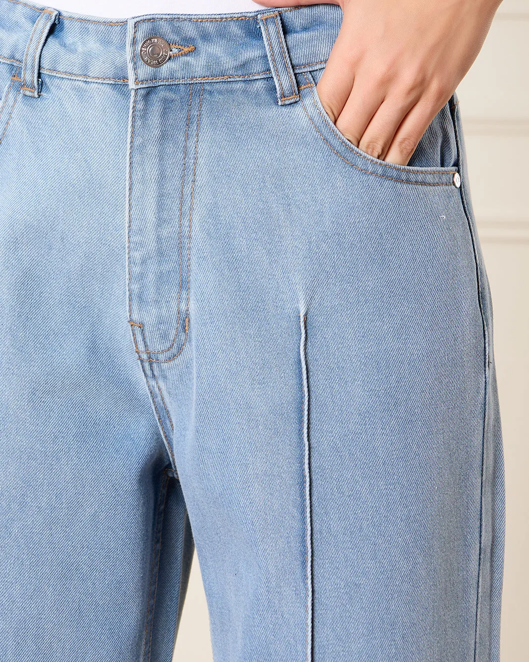 Women Blue Wide Leg Jeans sold by Redtag product image thumbnail 4