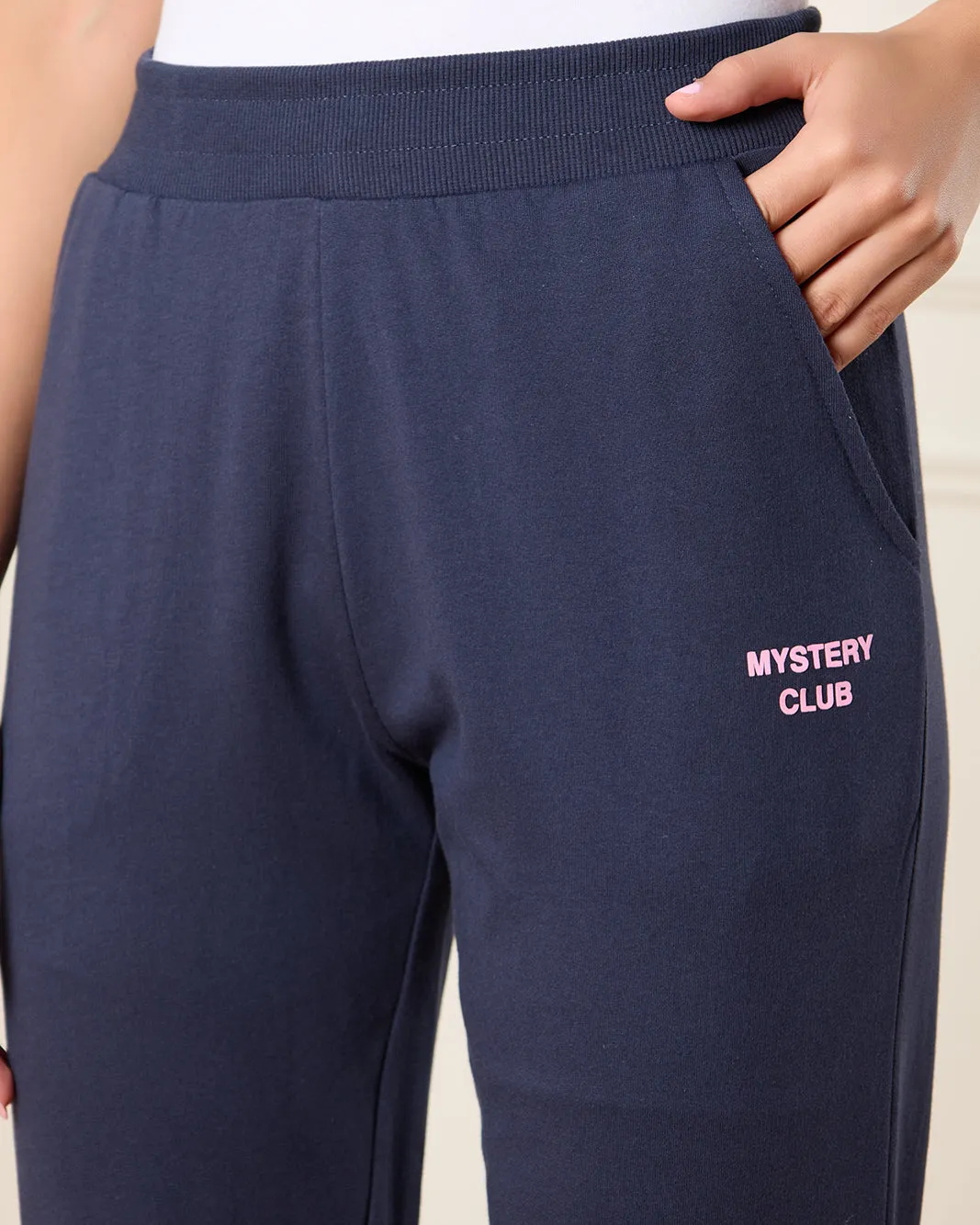 Women Blue Placement Print Active Pants sold by Redtag product image thumbnail 4