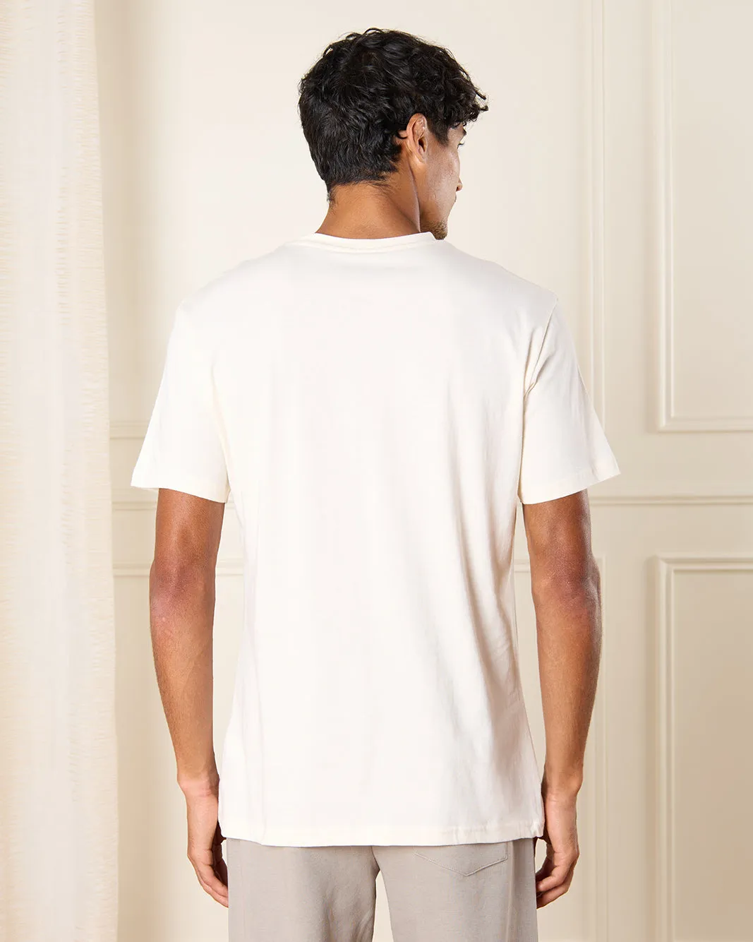 Men Ivory A Moment in Time Print T-Shirt sold by Redtag product image thumbnail 3