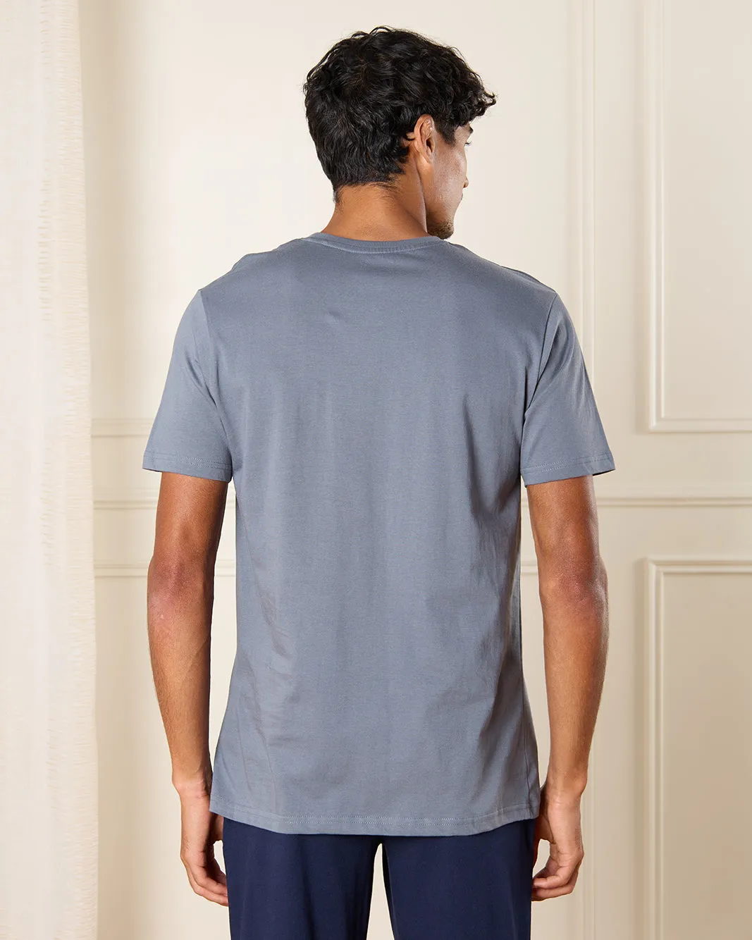 Men Blue Costa Rica Print T-Shirt sold by Redtag product image thumbnail 3