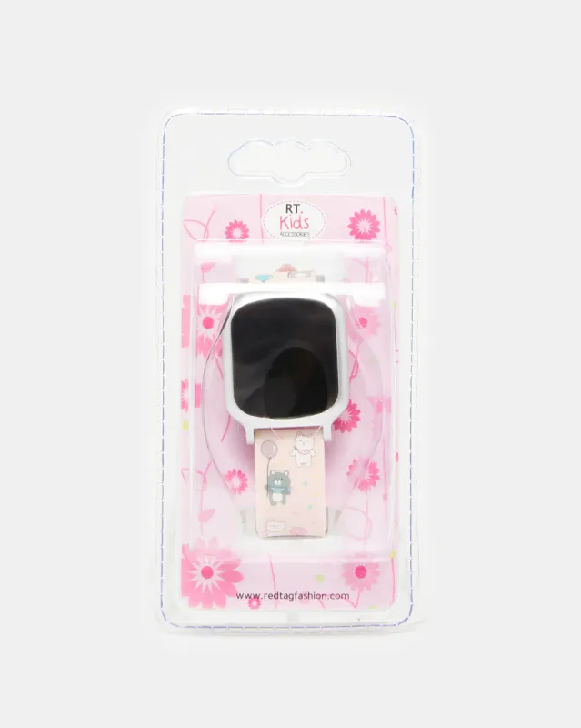 Girls Pink Bear Printed Digital Watch sold by Redtag