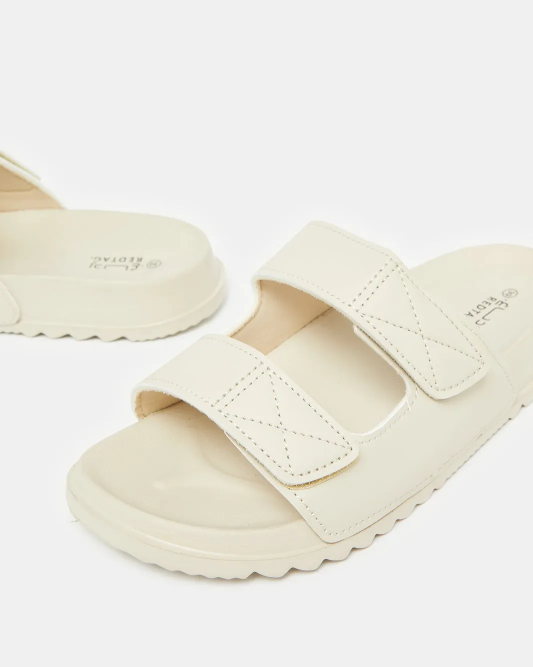 Senior Boys Beige Velcro Slide sold by Redtag product image thumbnail 3