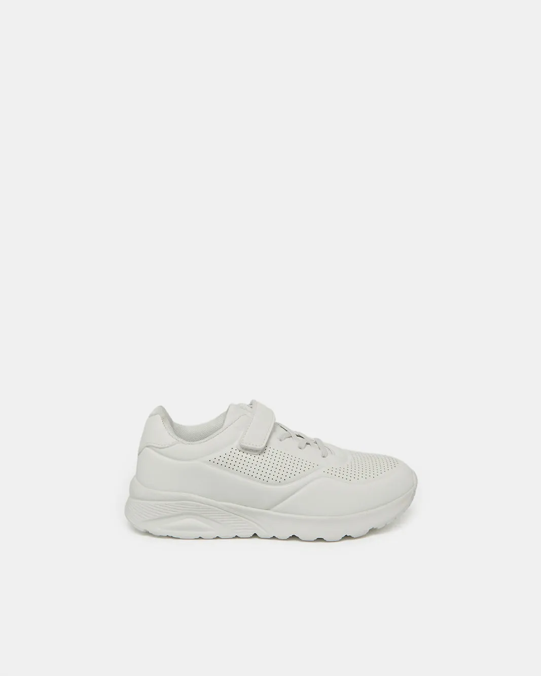 Boys White Plain Trainer sold by Redtag