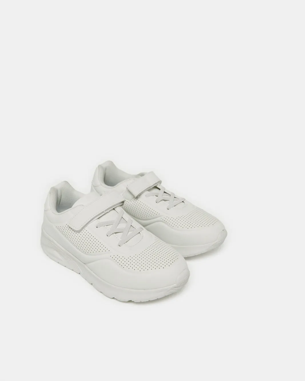Boys White Plain Trainer sold by Redtag product image thumbnail 2