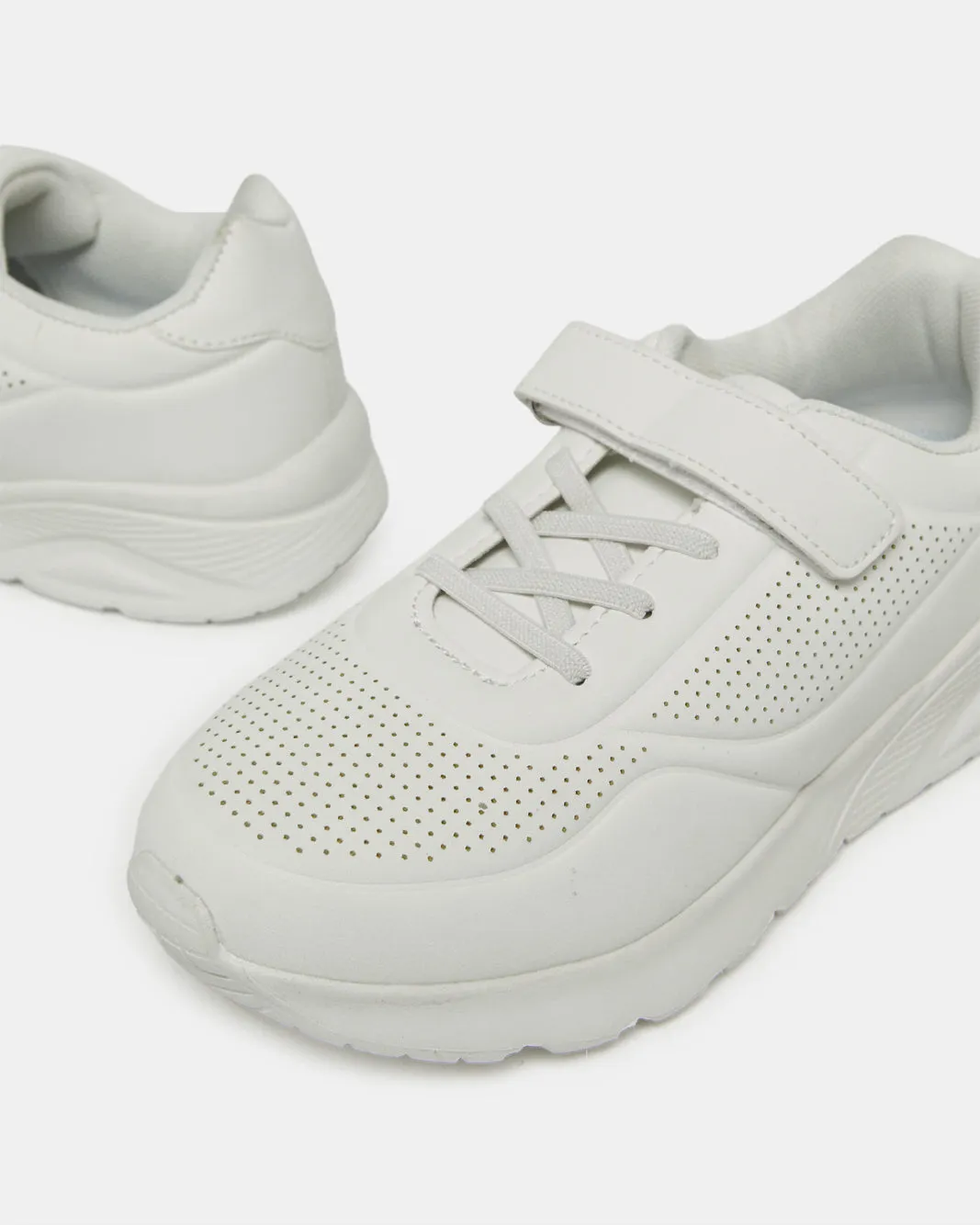 Boys White Plain Trainer sold by Redtag product image thumbnail 3