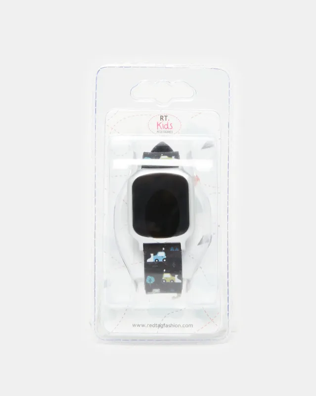 Boys Black Car Printed Digital Watch sold by Redtag