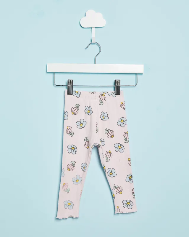 Infant Girls Pink Floral Print Print Leggings sold by Redtag