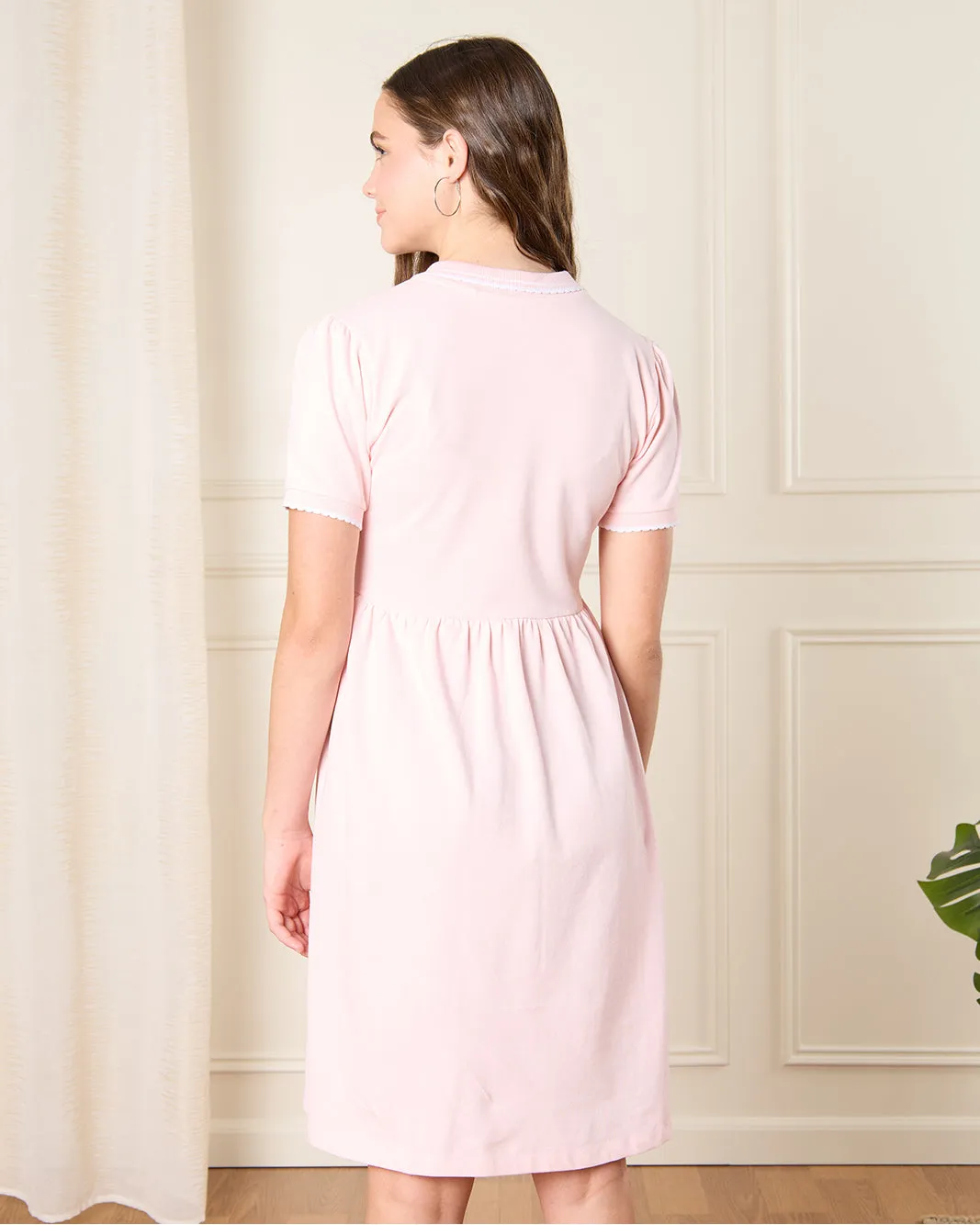 Senior Girls Pink Pique Dress sold by Redtag product image thumbnail 3