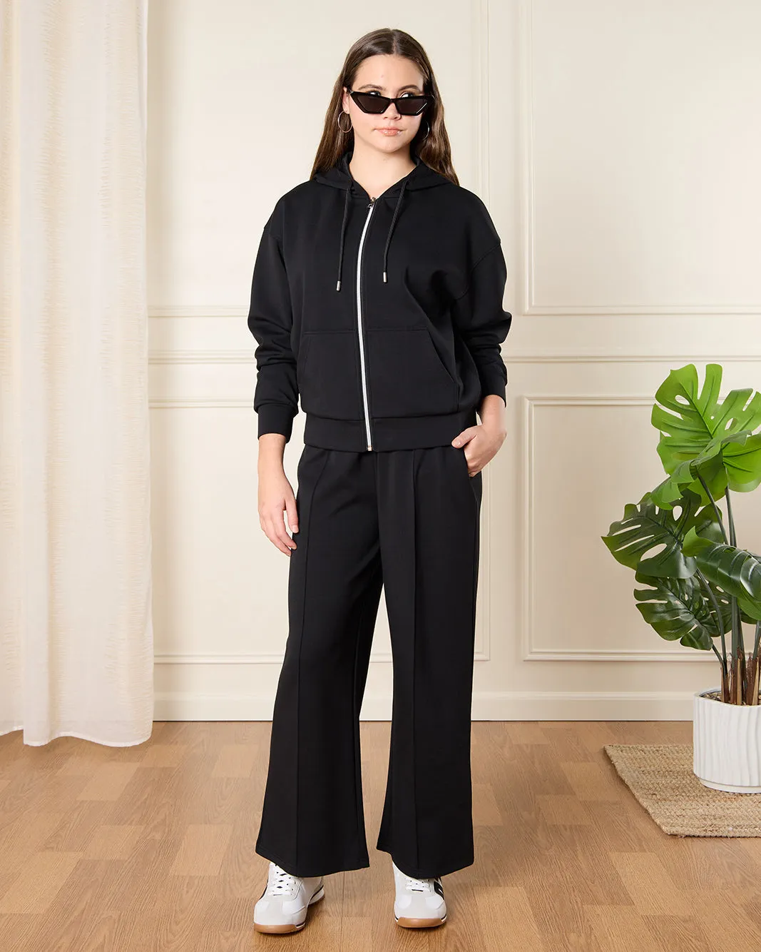 Senior Girls Black Wide Leg Active Pants sold by Redtag product image thumbnail 2