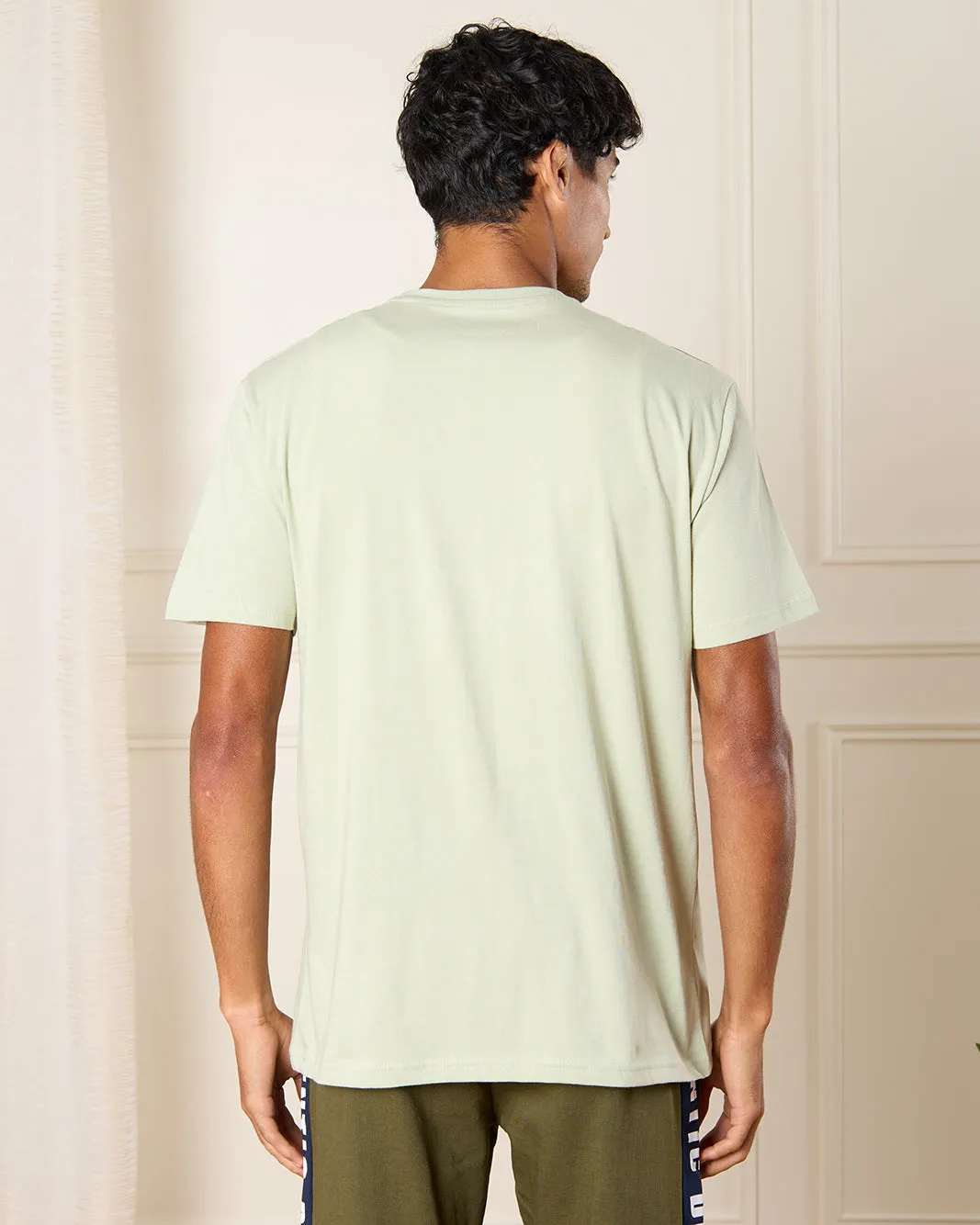 Men Green Green Wood Print T-Shirt sold by Redtag product image thumbnail 3