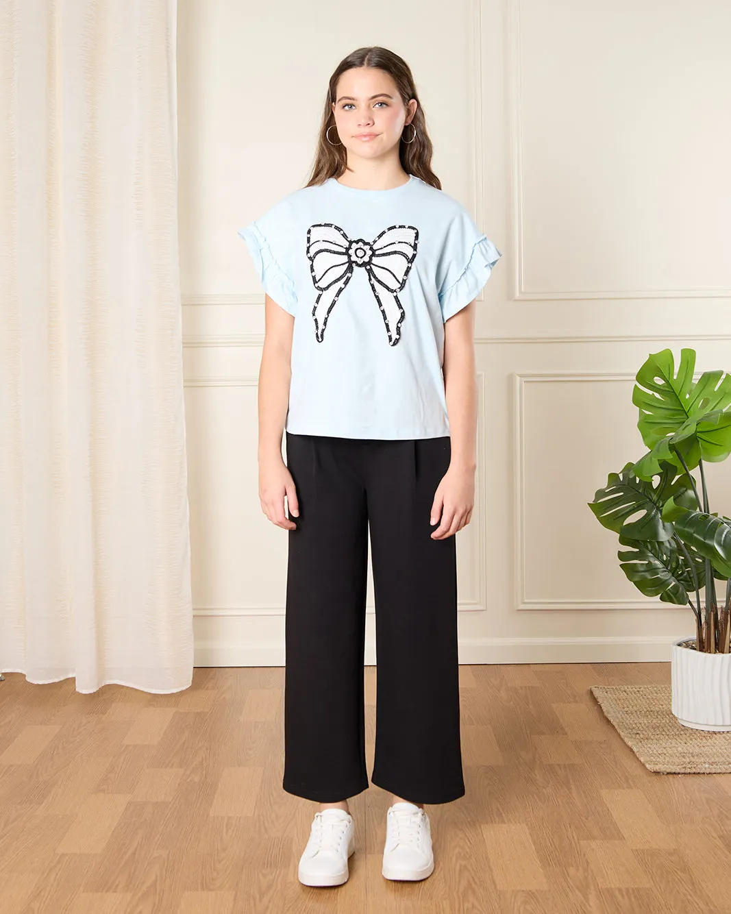 Senior Girls Blue Embellished Top sold by Redtag product image thumbnail 2