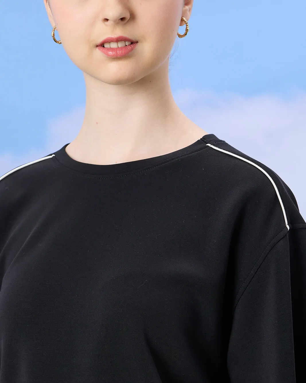 Senior Girls Black Scuba Top sold by Redtag product image thumbnail 4