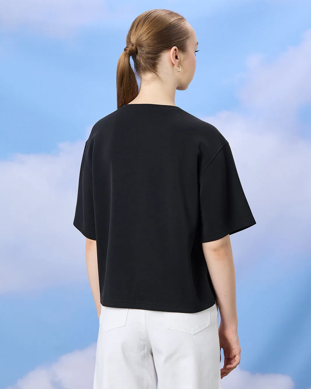 Senior Girls Black Scuba Top sold by Redtag product image thumbnail 3