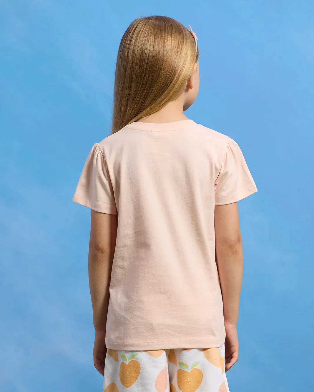 Girls Pink Flower Placement Print T-Shirt sold by Redtag product image thumbnail 3