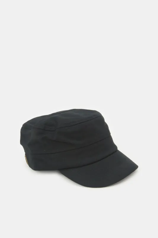 Men Black Embroidered Cap sold by Redtag