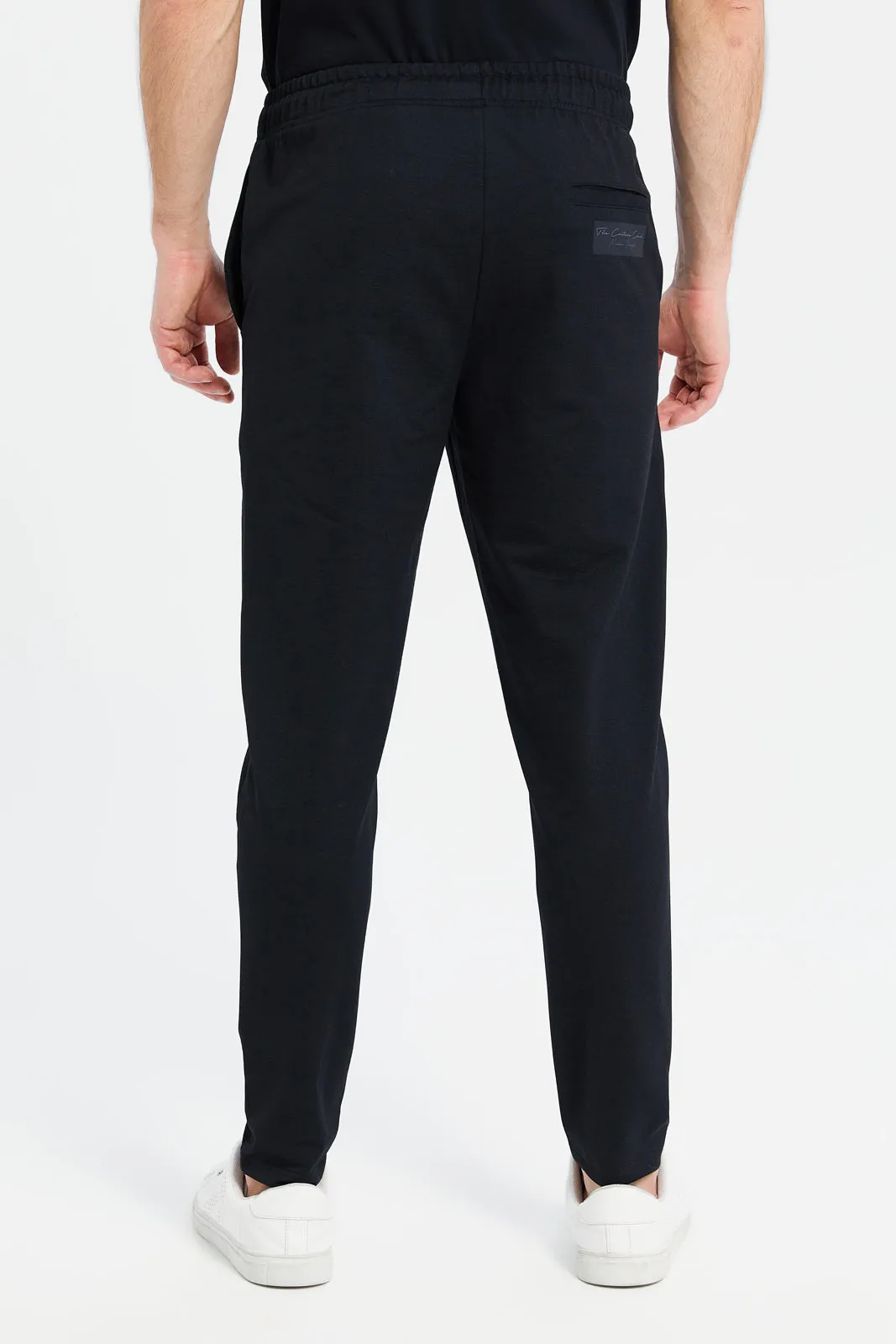 Men Black Joggers With Logo sold by Redtag product image thumbnail 3