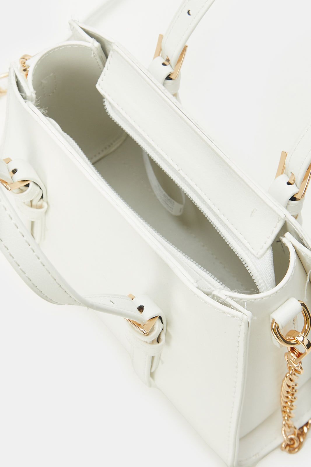 Women White Solid Tote Bag sold by Redtag product image thumbnail 4