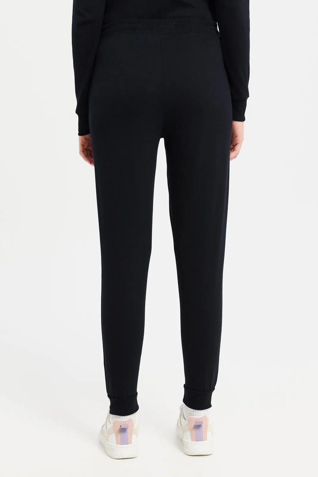 Women Black Jogger With Placement Print sold by Redtag product image thumbnail 3