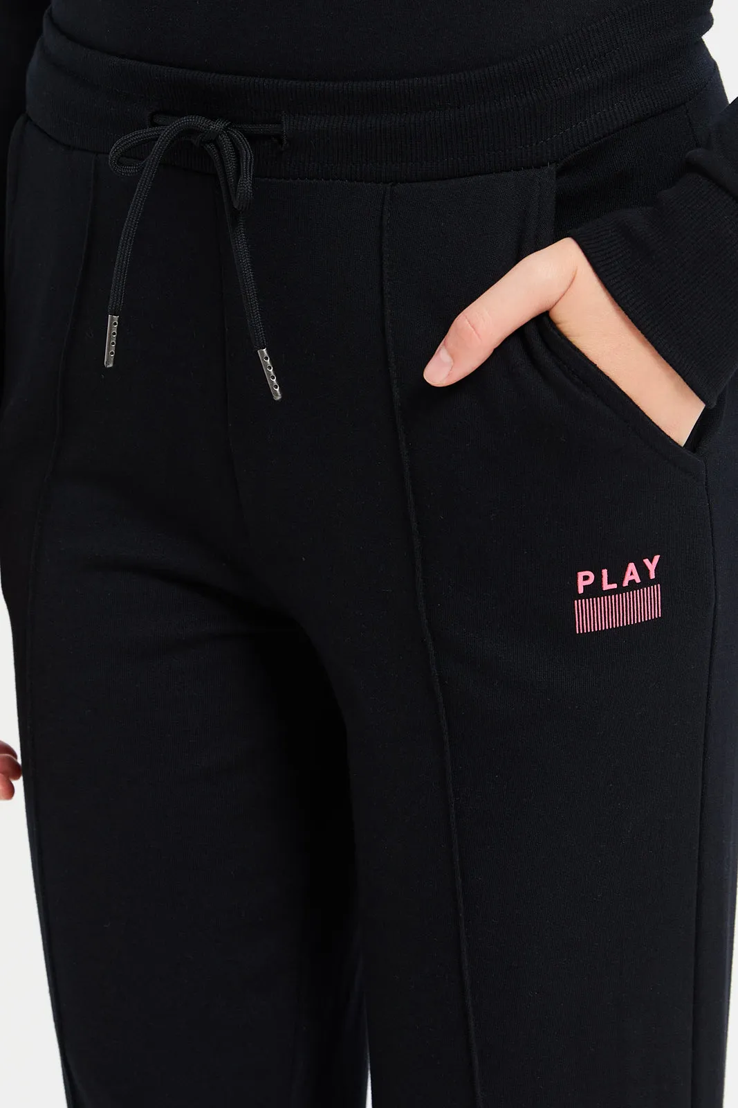 Women Black Jogger With Placement Print sold by Redtag product image thumbnail 4