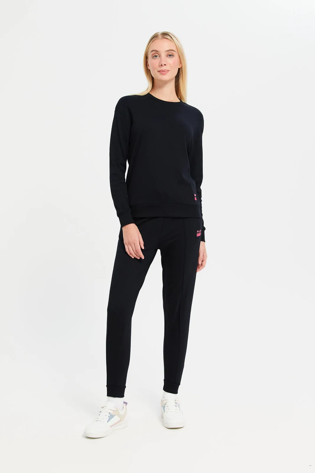 Women Black Jogger With Placement Print sold by Redtag product image thumbnail 2