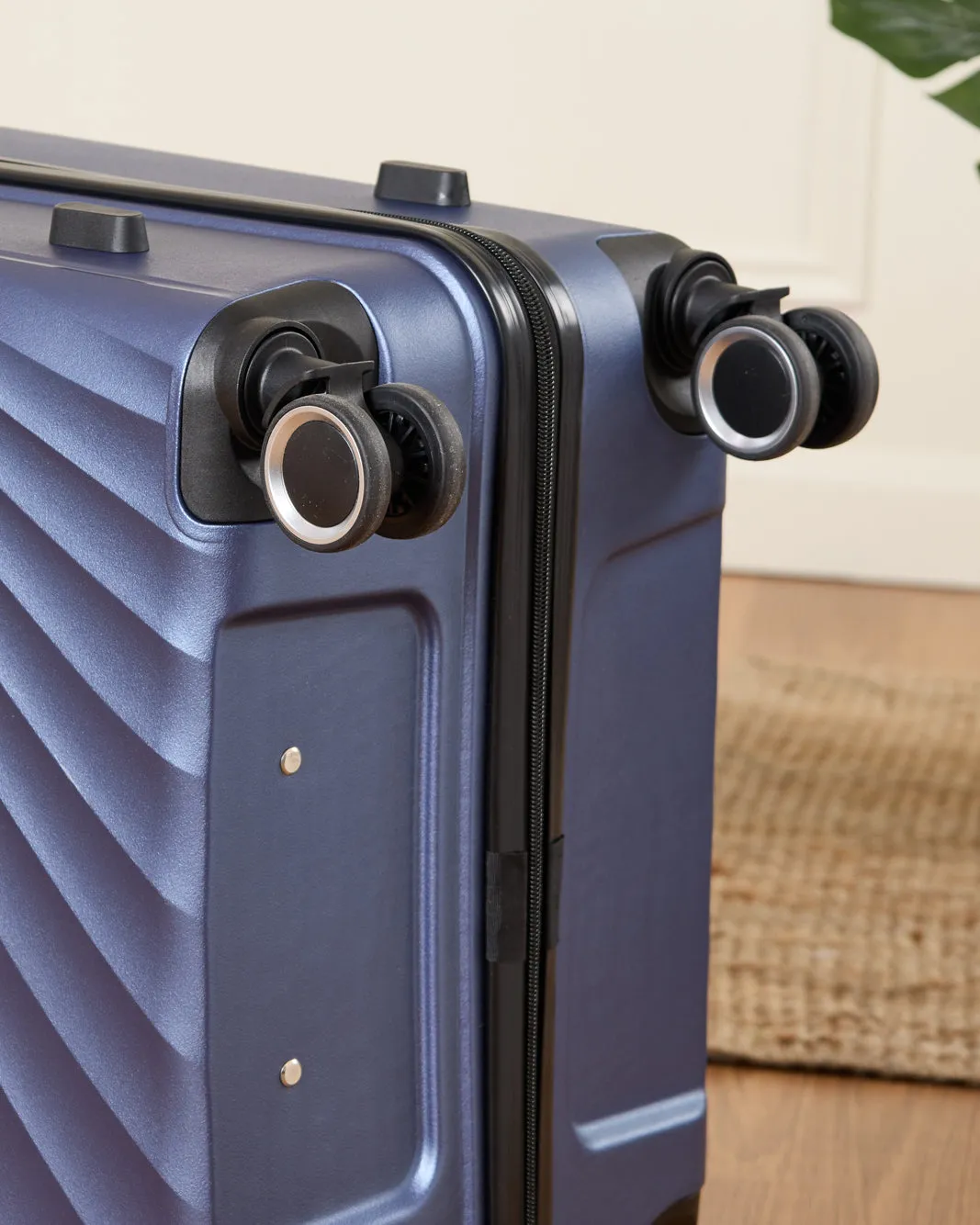 Navy Textured Trolley Luggage Trolley (28 Inch) sold by Redtag product image thumbnail 4