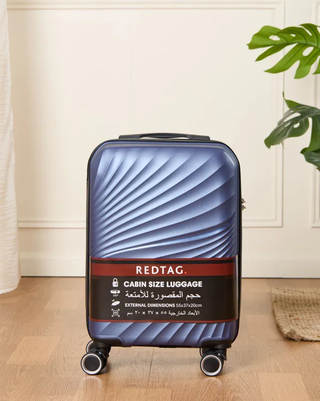 Navy Textured Trolley Luggage Trolley (20 Inch) sold by Redtag