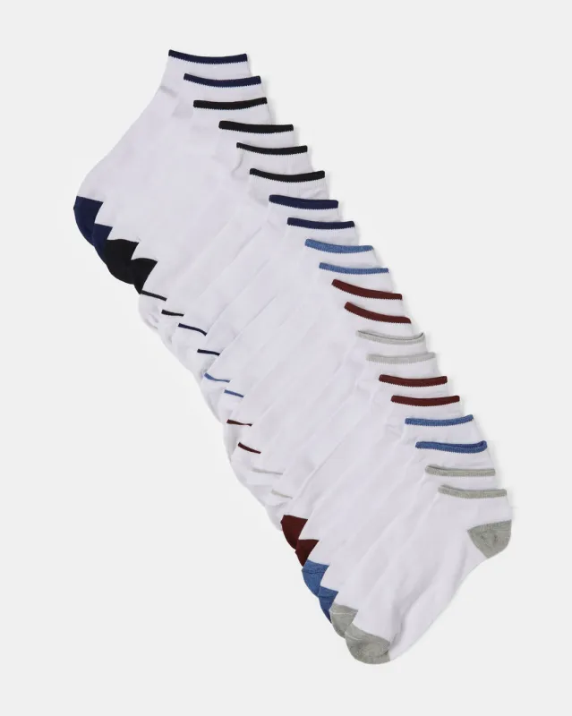 Men White Ankle Socks Set (Pack of 10) sold by Redtag
