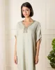 Women Beige Embellished Kaftan Nightgown sold by Redtag